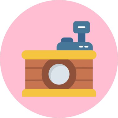 Kasiyer ağ simgesi, vektör illüstrasyonu