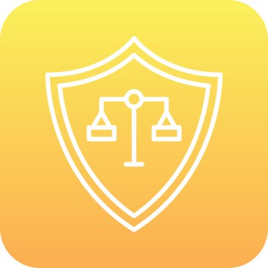 Benzersiz kanun vektör çizgisi simgesi