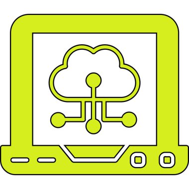 bulut hesaplama vektör tasarım şablonu