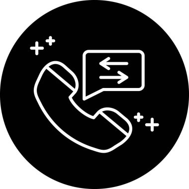 Telefon simgesi vektör illüstrasyonu