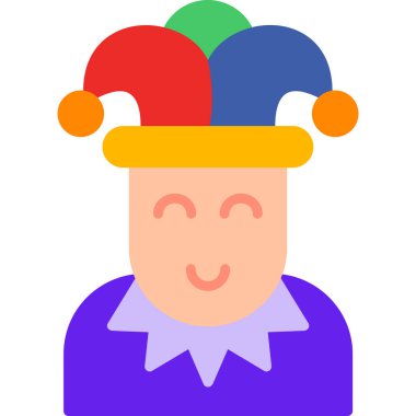 Soytarı. Web simgesi basit illüstrasyon