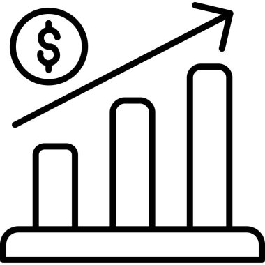 iş grafiği büyüme simgesi