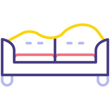 Kanepe. Web simgesi basit illüstrasyon