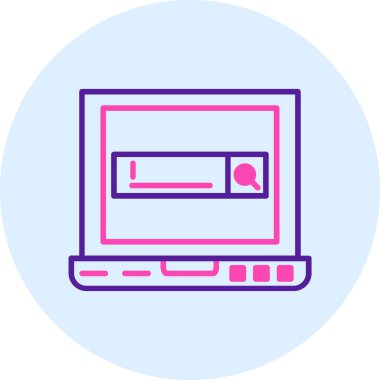 Bilgisayar. Web simgesi basit illüstrasyon