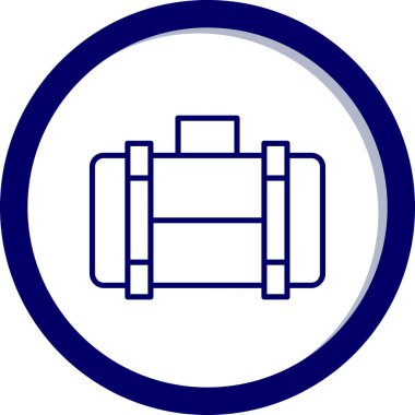 Mavi bir simge ve varilin vektör çizimi