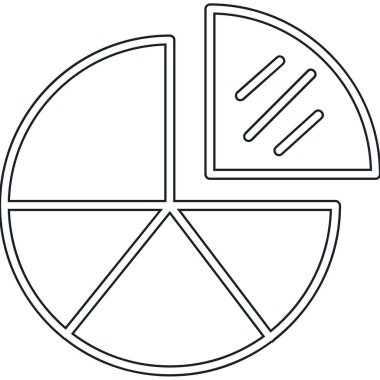 Bir karikatürün vektör çizimi ve yuvarlak bir paranın siyah beyaz simgesi