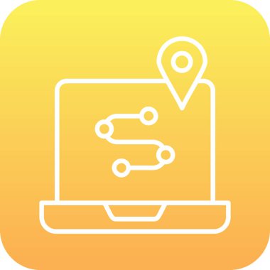 Harita simgesi, vektör illüstrasyonu