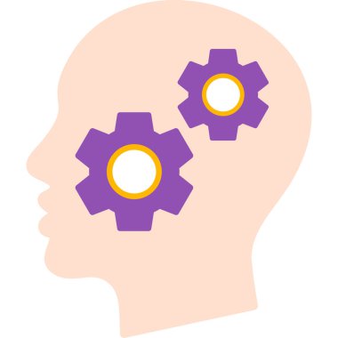 Beyin. Web simgesi basit illüstrasyon