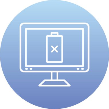 Bilgisayar. Web simgesi basit illüstrasyon