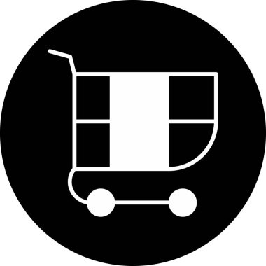 Sepet ikonu vektör illüstrasyonu