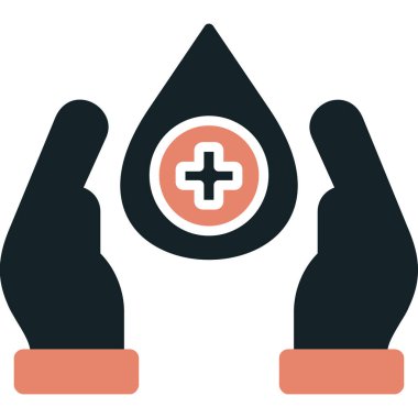 Kan bağışı renkli vektör simgesi