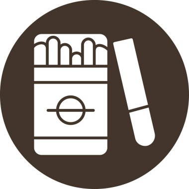 - Sigara. Web simgesi basit illüstrasyon