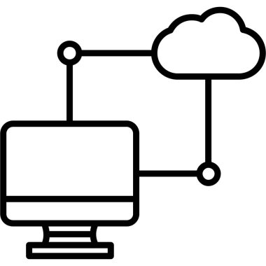Bilgisayar. Web simgesi basit illüstrasyon