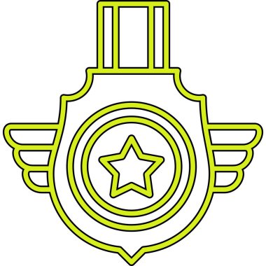 Askeri miğfer simgesi ana hatlarıyla