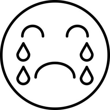 Üzücü. Web simgesi basit tasarım