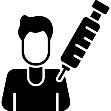 Şırınga. Web simgesi basit illüstrasyon