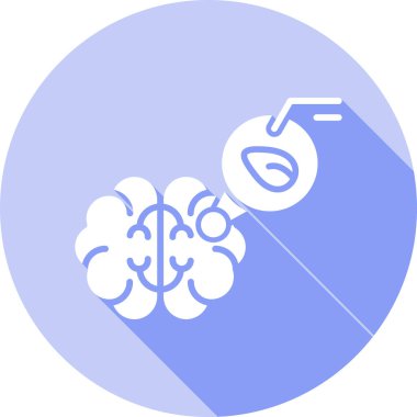 Beyin. Web simgesi basit illüstrasyon