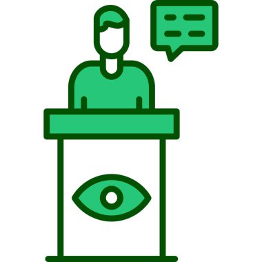 konferans hoparlörü renk ana hatları vektörü