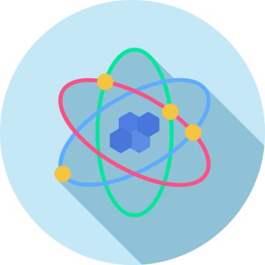 atom. Web simgesi basit illüstrasyon