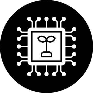 İşlemci. Web simgesi basit illüstrasyon