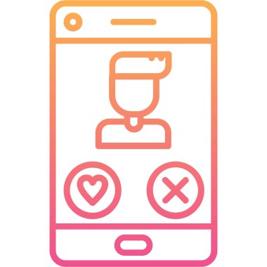 Akıllı telefon modern simgesinin vektör çizimi