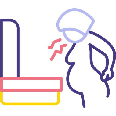 hamile kadın web simgesi basit illüstrasyon