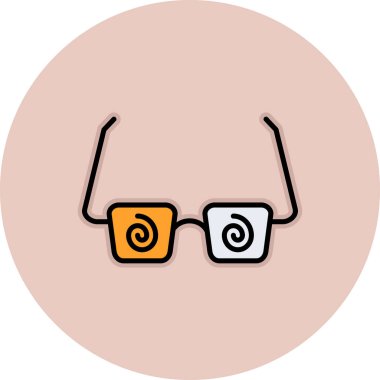 Gözlük simgesi. Düz tasarım stili