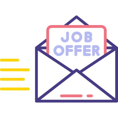 çizgi görev simgesi beyaz arkaplanda izole edildi. Renkli taslak konsepti. vektör.