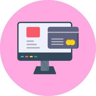 bilgisayar ağı basit simgesi, illüstrasyon vektörü