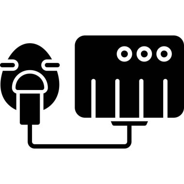 Mikrofon simgesi. Mikrofon vektör simgesi beyaz arka plan üzerinde izole web tasarımı için basit örnek