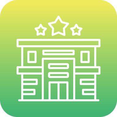 Benzersiz otel vektör simgesi