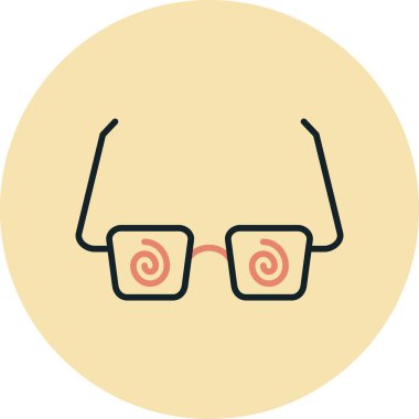 Gözlük. Web simgesi basit illüstrasyon