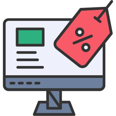 Dosyalanmış özet biçiminde indirimli ekommerce indirim simgesi