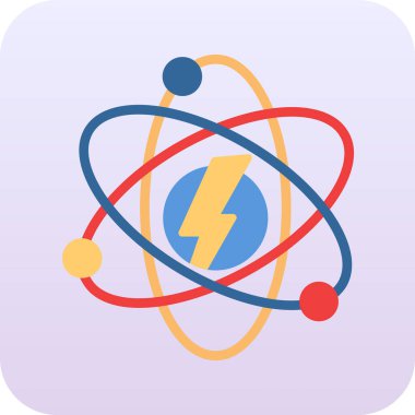 Bir atom simgesinin vektör illüstrasyonu