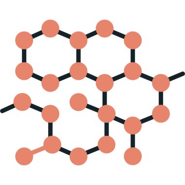 Molekül yapısı ikon vektör illüstrasyonu
