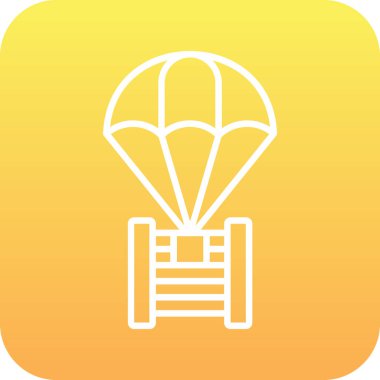 her tasarım için paraşüt simgesi dijital vektörü