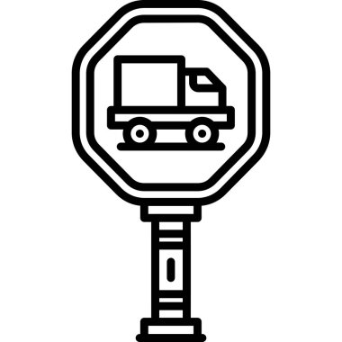 Bir trafik işaretinin vektör illüstrasyonu