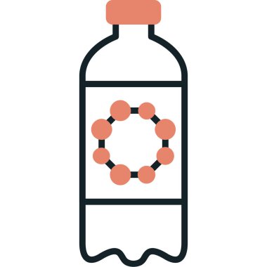 su şişesi simgesi, vektör illüstrasyonu