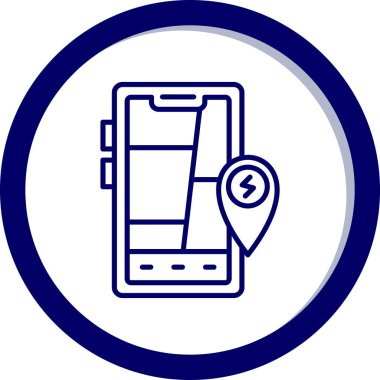 Cep telefonu simgesinin vektör illüstrasyonu