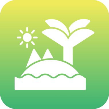 Benzersiz doğa vektörü simgesi