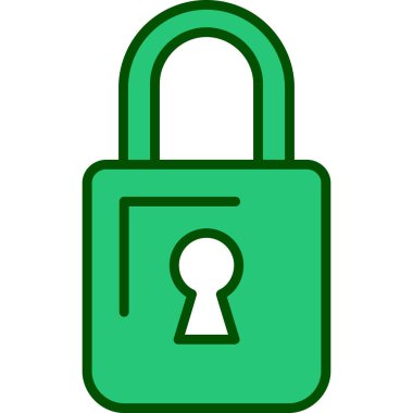 kilit simgesi, basit vektör çizim