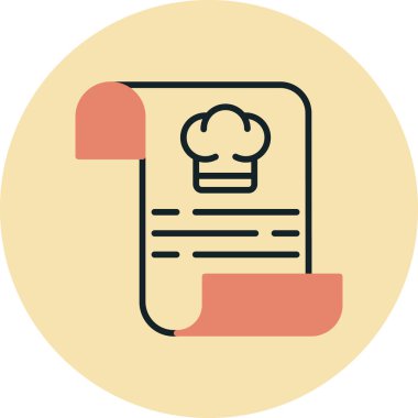 Şef şapka simgesi vektör illüstrasyonu