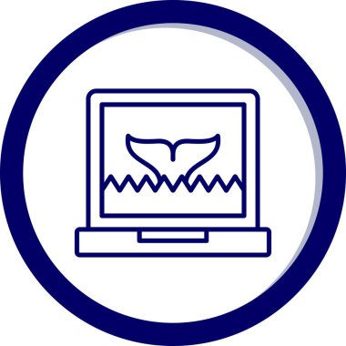 Monitör simgesi olan bir laptop. Web tasarımı