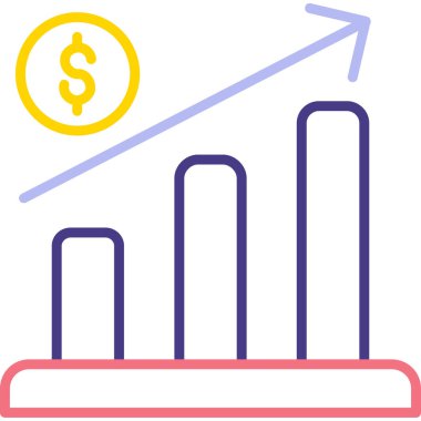 iş grafiği ikon vektör illüstrasyonu
