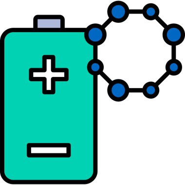 Pil. Web simgesi basit illüstrasyon