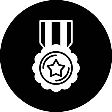 Madalya simgesi, vektör illüstrasyonu