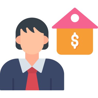 iş ve finans düz vektör simgesi