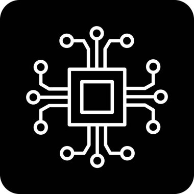 çip simgesi, vektör illüstrasyonu