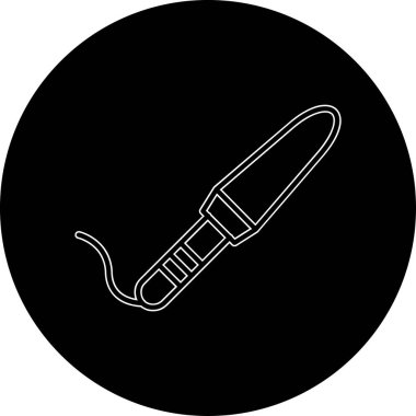 Siyah ve beyaz simgesinin vektör illüstrasyonu