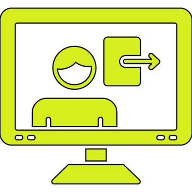 kullanıcı simgesi, vektör illüstrasyonlu dizüstü bilgisayar